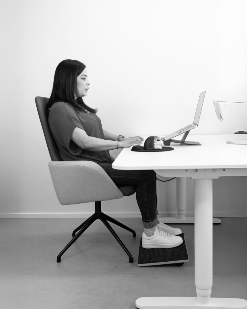 Gymba Board as a foot rest